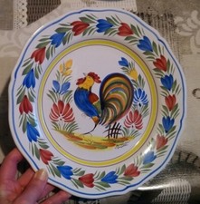 HB Henriot Quimper plate decor