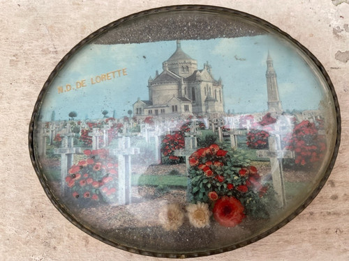Cadre ancien verre bombé