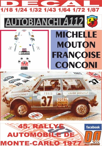 Decal autobianchi a112 abarth - a112,