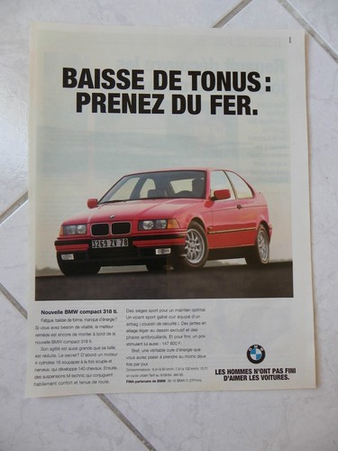 Publicité bmw compact 318ti - bmw,