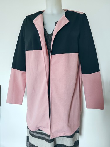Veste bicolore rose poudré - , &