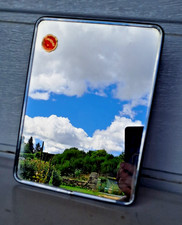 ANCIEN MIROIR DE BARBIER SALLE DE BAINS A ACCROCHER  CHROME 24X18CM