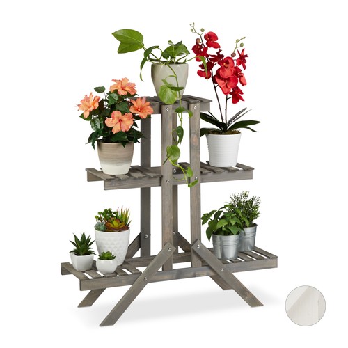 Escalier pour fleurs bois - escalier,