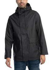 Hunter Pour des hommes Veste de pluie avec logo, Noir
