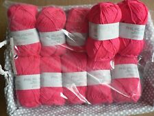 PHILDAR  LOT  10 PELOTES PHIL IRLANDAIS 51 % LAINE  ROSE FUSCHIA NEUVE MEME BAIN
