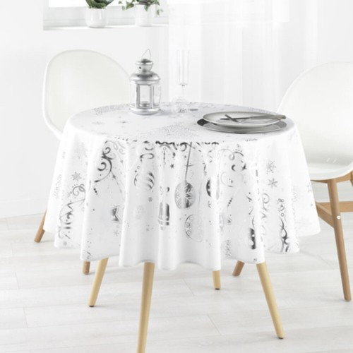 Nappe ronde noel blanche - noel,