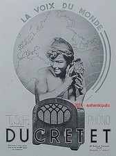 PUBLICITE DUCRETET LA VOIX DU