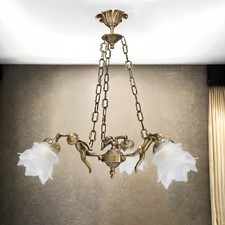Lustre Art Nouveau En Laiton