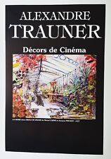 Affiche originale ALEXANDRE TRAUNER Décors de cinéma 1990 - Marcel Carné
