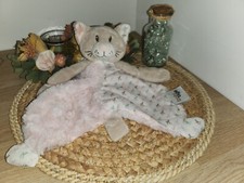 Doudou BABIAGE BABI AGE Chat Plat Beige Rose Attache 