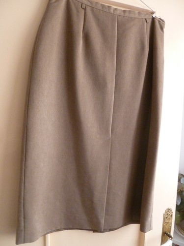 Jupe longue vintage 1970 taupe - longue,