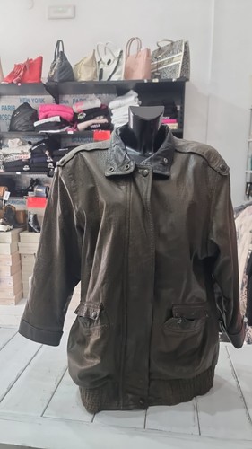 Veste femme cuir marron - en,