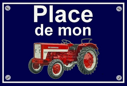 Plaque place mon tracteur - mon,