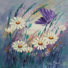 Daisies original oil painting - daisies,