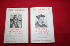 LA PLEIADE PLUTARQUE LA VIE DES HOMMES ILLUSTRES 2 TOMES EDITION 1951 BON ETAT