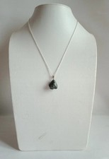 Bijoux Collier Pierre Brésilienne Émeraude Avec Chaîne En Argent 925 Neuf