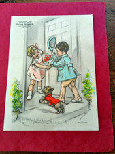 GERMAINE BOURET  GRANDE GRAVURE  23,5 X 17,5 CM HUM LES BELLES FLEURS