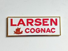 Ancienne plaque publicitaire cognac LARSEN plastique - old advertising plate