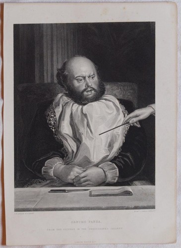 Sancho panza gravure portrait - sancho,