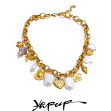 Collier goutte fleur coeur