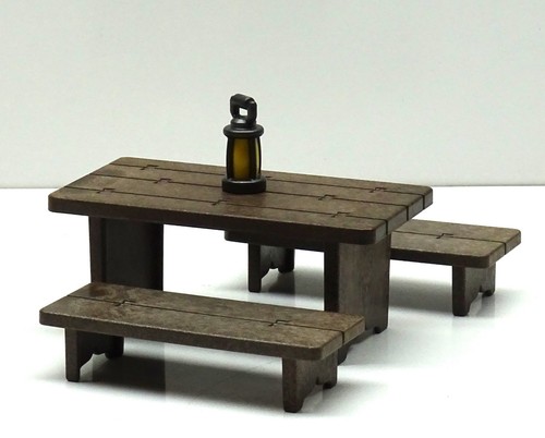 Table bancs lanterne - 2, +
