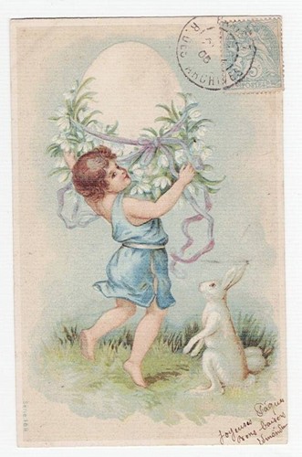 Cpa fantaisie joyeuses paques - joyeuses,