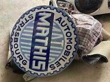 plaque émaillée mathis automobile Strasbourg 70cm