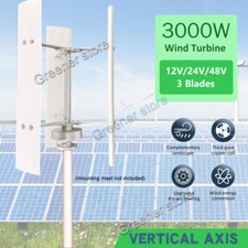 3000W Max 12V 24V 48V Vertical Turbine éolienne Générateur Contrôleur de charge