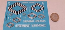 decalcomanie decals 1/18 alpine renault gordini losange