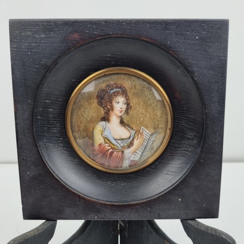 Portrait peinture miniature - portrait,,