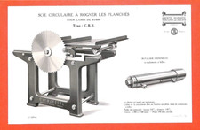 MOULINS (03) MACHINES A BOIS MARQCOL / SCIE CIRCULAIRE / PROSPECTUS