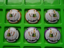 Capsule de champagne générique,N°1299 à 1299e, Bouteille et flute 2023,new série