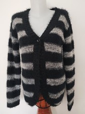Gilet à rayures brillant style angora taille S