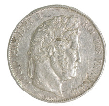 5 Francs 1845 W (Lille) Louis