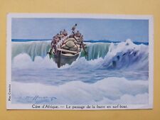 cpa Marine Léon HAFFNER Côte d'AFRIQUE Le Passage de la BARRE en SURF BOAT