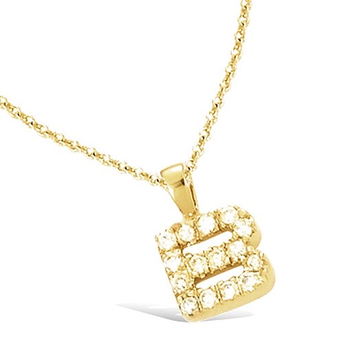 Collier pendentif alphabet - "pendentif,