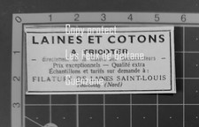 FILATURE LAINE SAINT LOUIS TOURCOING COTONS  publicité ancienne advert 1950