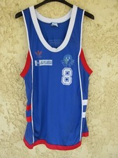 Maillot basket C.M.C.A.S de REIMS porté n°8 ADIDAS vintage TREFOIL shirt jersey