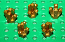 5 x Lego Pearl Gold Rock 1x1