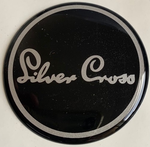 Silver cross pram badge emblem - silver,