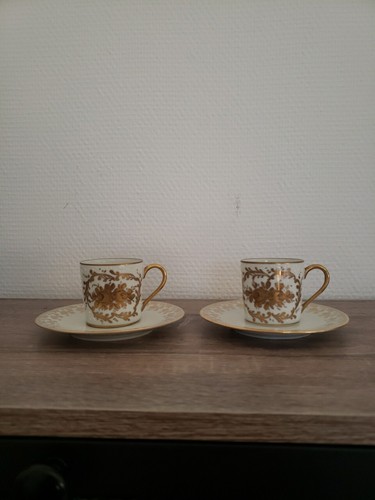 Paire tasse thé - tasse, limoges