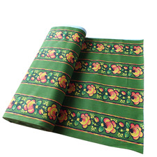 Tissu années 70 80 coton vert