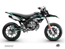 PACK Kit Deco + Housse de Selle 50cc BARBARIAN Derbi Xtreme 50 Turquoise