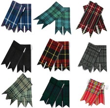 Hm Highland Flashes de Chaussettes Kilt Jarretière Flashes Écossais Motif