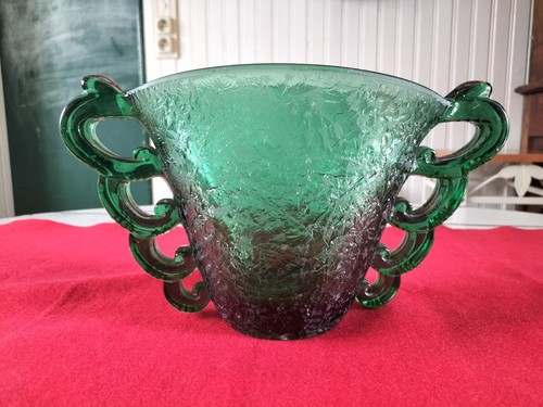 Vase verre cristal vert - vase,