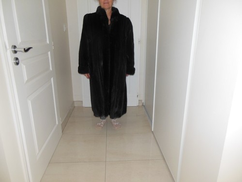 Manteau fourrure vison dark - manteau,