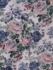 Double rideau bouquet fleurs romantique shabby chic doublé n°2