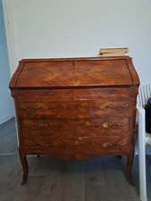 Meuble Ancien Secrétaire.style Louis XV.3 Tiroirs Façade 3 Tiroirs Intérieur 