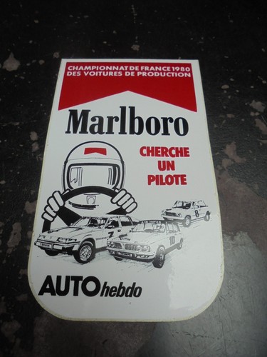 Autocollant marlboro 1980 - autocollant,