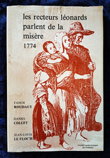 Les Recteurs Léonards parlent de la misère 1774 - Livre Bretagne archéologie